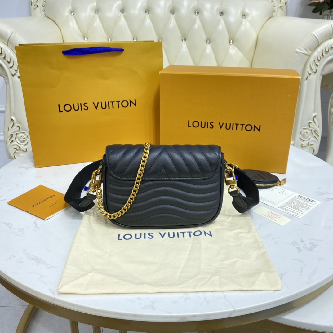 Louis Vuitton NEW WAVE MULTI POCHETTE Handbag M56461 Black